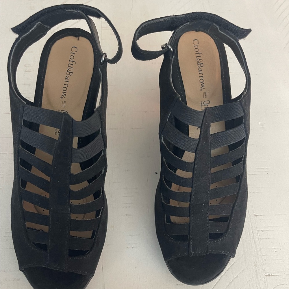 Croft & Barrow Women's Strappy Black Sandals
